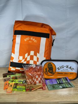 Limited Edition Zig-Zag cooler backbag, tray, & other items