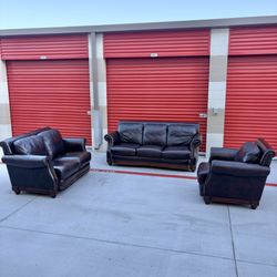 Genuine Leather Living Room Set