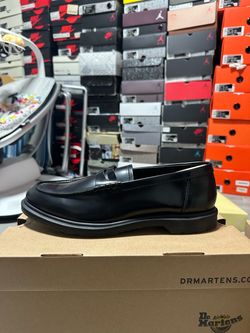 Dr. Martens Black Leather Penny Loafers size 10