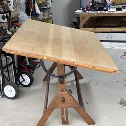 Antique Drafting Table ( Standing Desk Or Dining Table) 