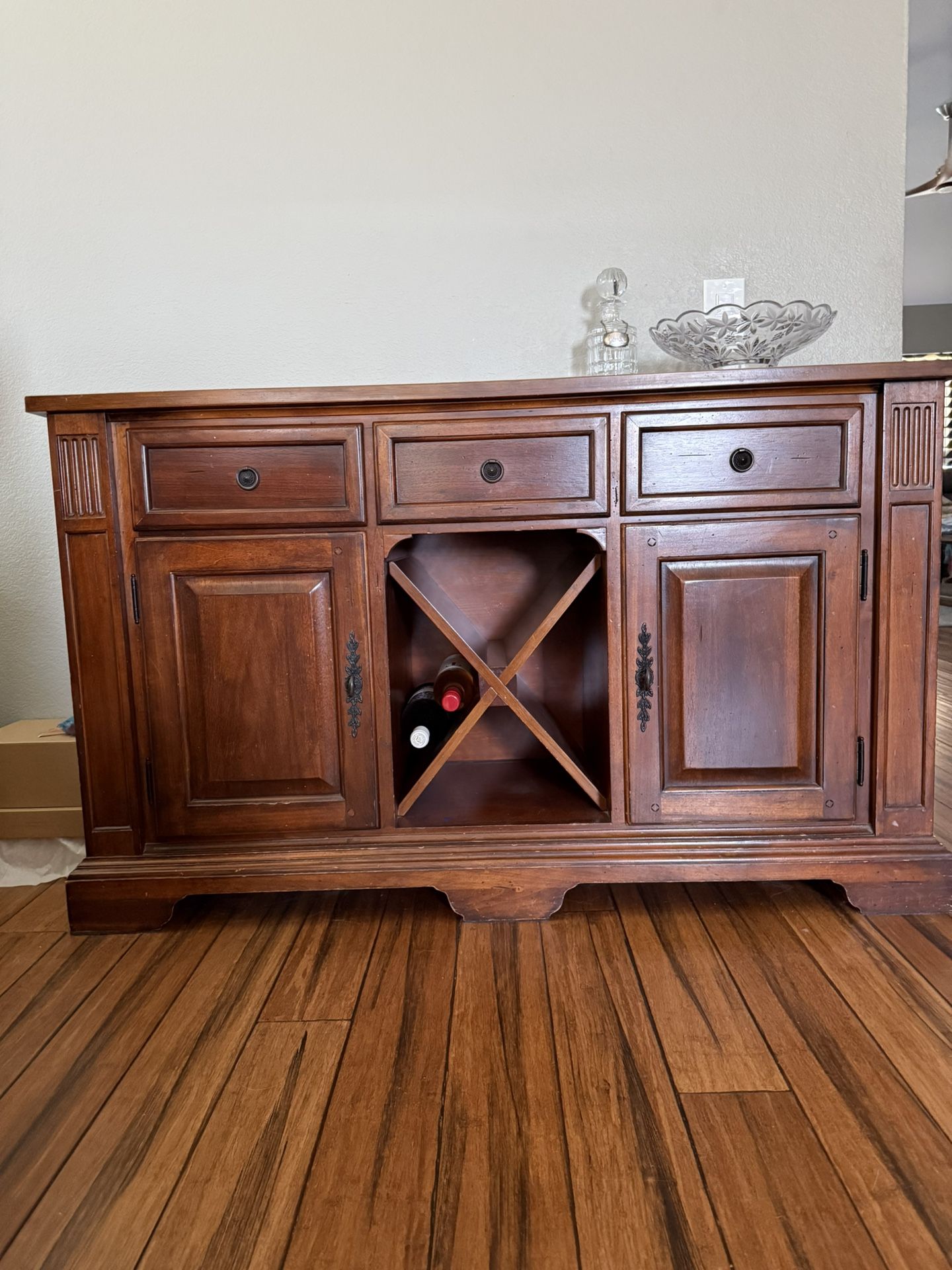 Wood Sideboard/Winerack/TV Stand