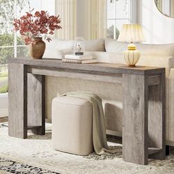 Grey console table