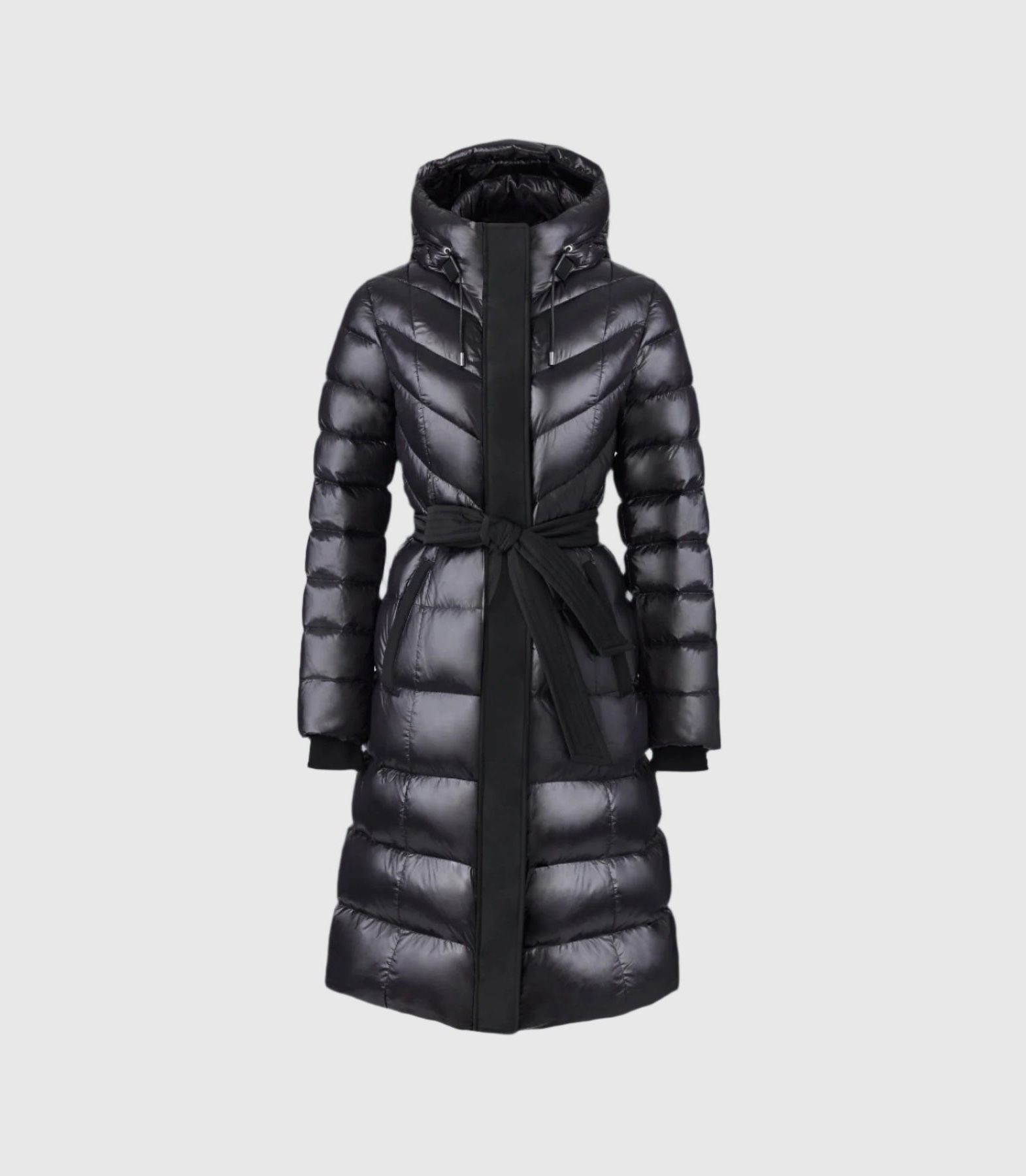 Mackage CORALIA down coat with hood and sash belt
