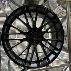 24” 24x10 Gloss Black Verde Duo Wheels Rims 30 Offset