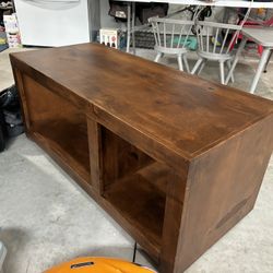 Solid Wood Entertainment Center Storage 