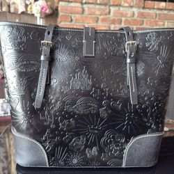 Dooney & Burke leather Disney Parks (Mickey and Minnie Mouse)  Limited Edition Dover Tote Bag