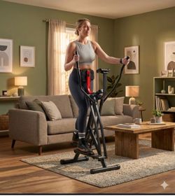 OBO TODAY! New Other Sunny Health & Fitness Air Walk Trainer Pro Elliptical Glider With Bluetooth