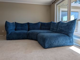 Blue Modular Sectional Sofa -Edra Standard style