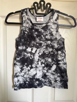 NWT Cat & Jack Dark Grey Tie-Dye Tank Top Size S Kids / Girls
