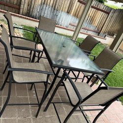 Outdoor Patio Dining Table And Chair Set