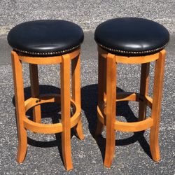 Two Swivel Barstools, 29” high, excellent condition