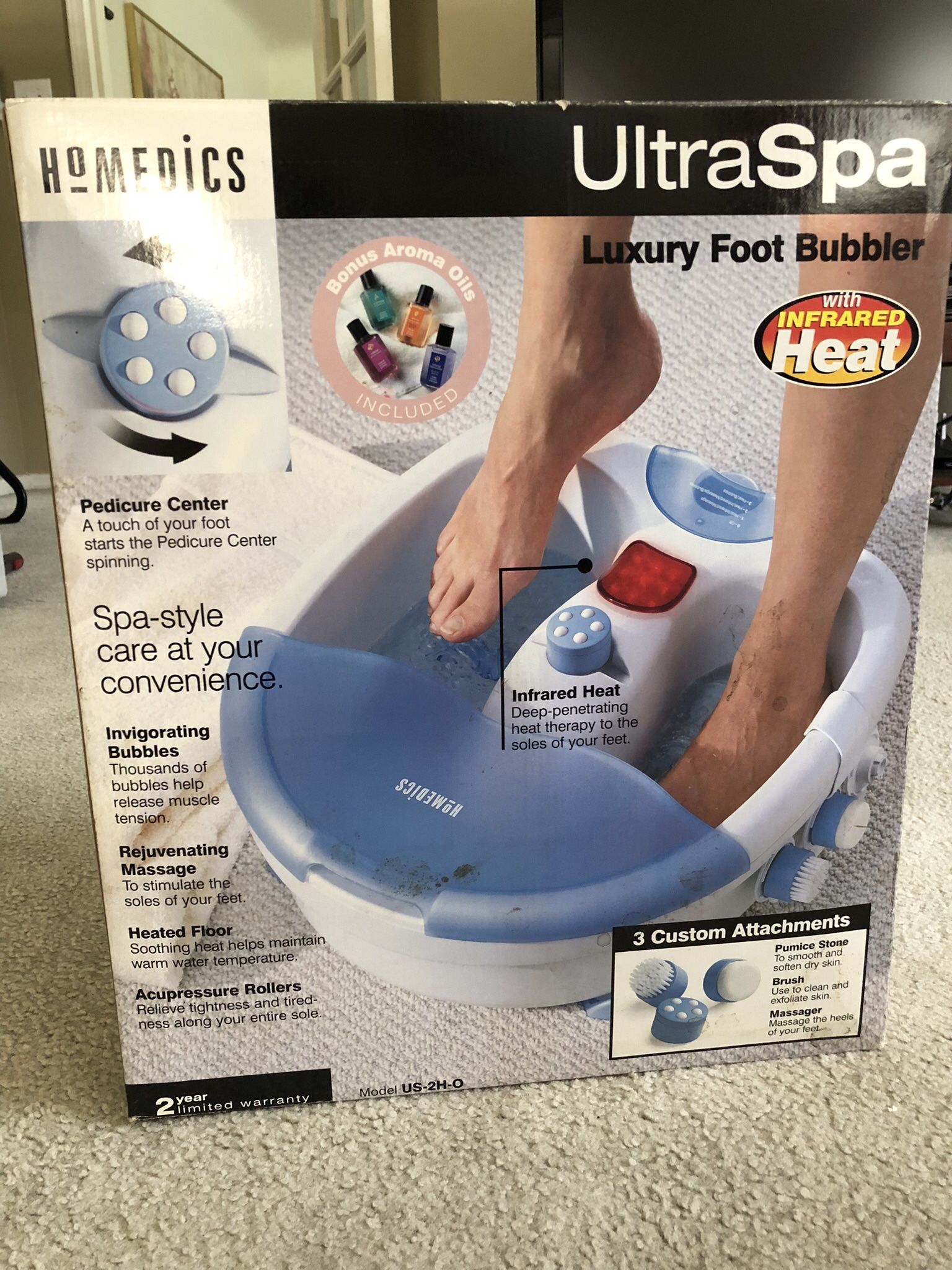 HoMedics Ultra Spa Luxury Foot Bubbler Massager