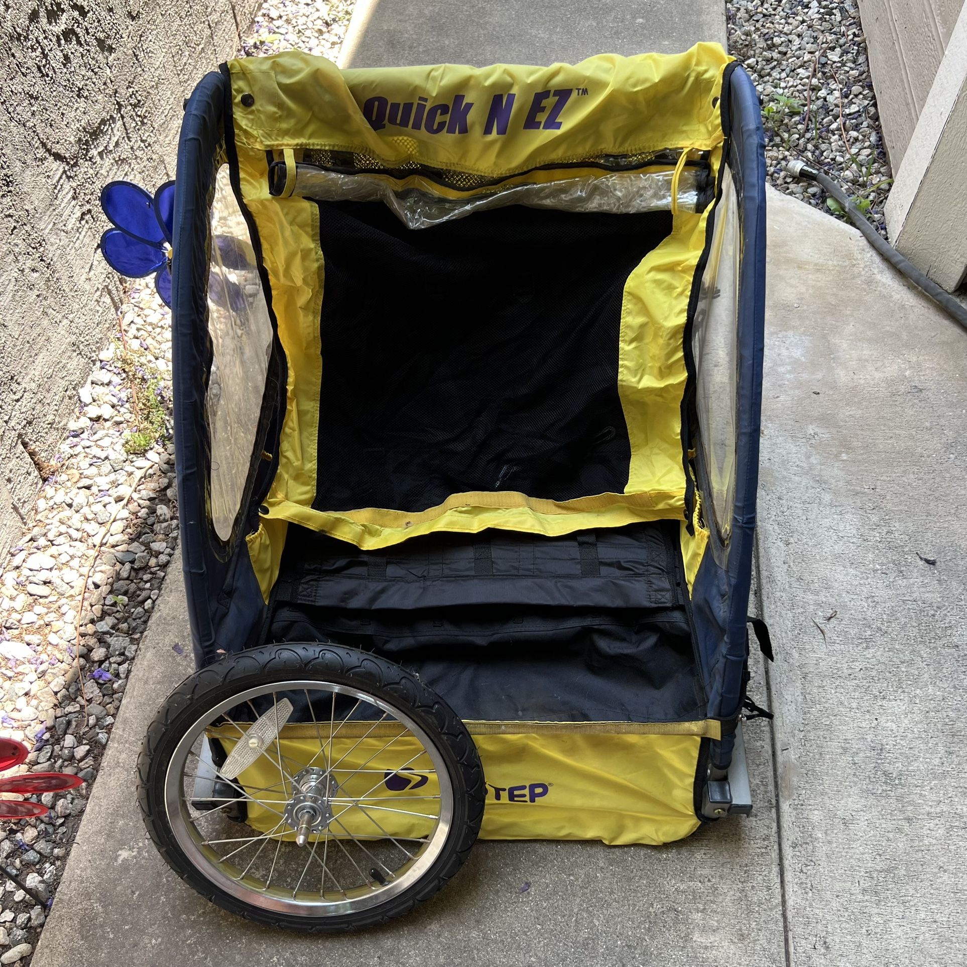 READ DESCRIPTION - Quick N EZ Foldable Bike Trailer For Kids Bike Attachment