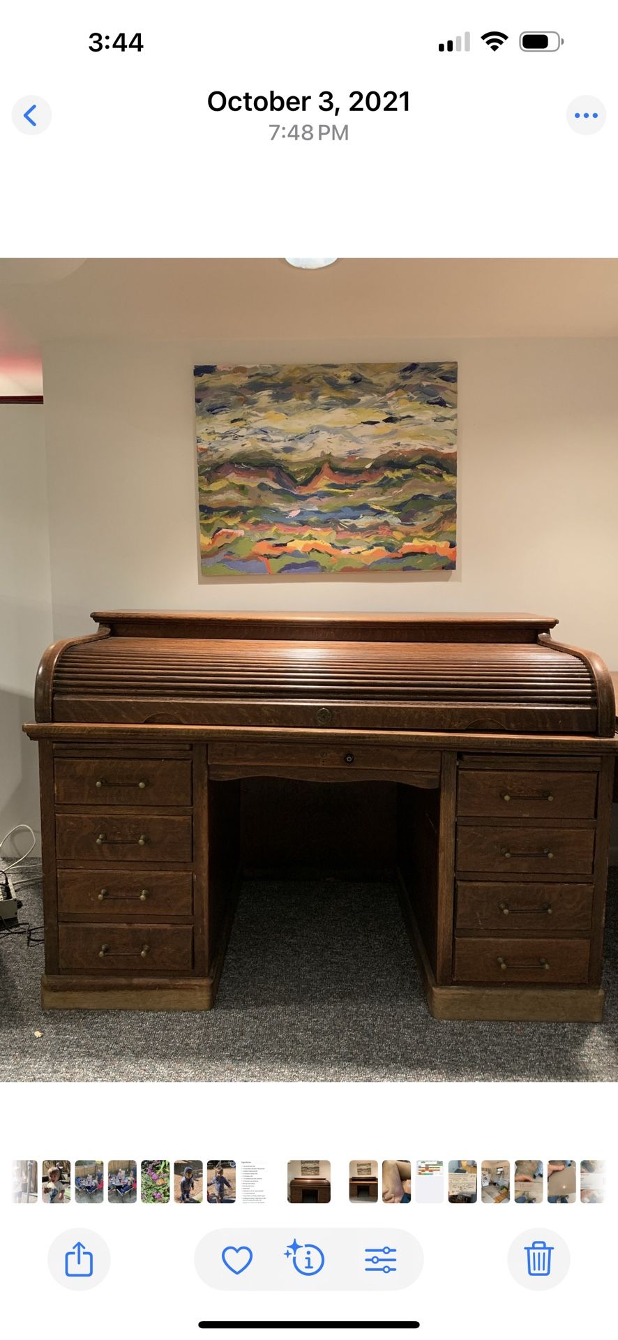 Antique Roll Top Desk