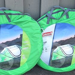 Coleman 2 Man Pop-up Tent (×2) Brand New Never Usedwere 100$ when bought. Never opened