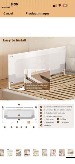 Bed Rail Guard with Mesh Panel