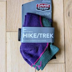 Darn Tough Merino Wool Hike/Trek Socks No Show, Lightweight with Cushion Women M 7.5-9.5.

moisture wicking, thermal regulating, all day comfort. 