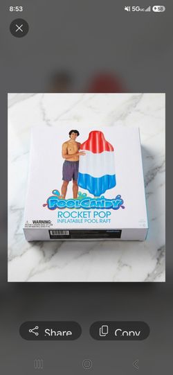 Pool Candy Rocket Pop Inflatable Pool Raft