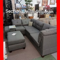 💥 Sectional With Ottoman 