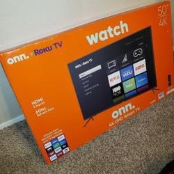 Brand New! Never Opened! 50" Onn 4k uhd Smart Tv