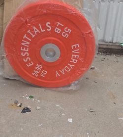 55lb olympic bumper barbell set