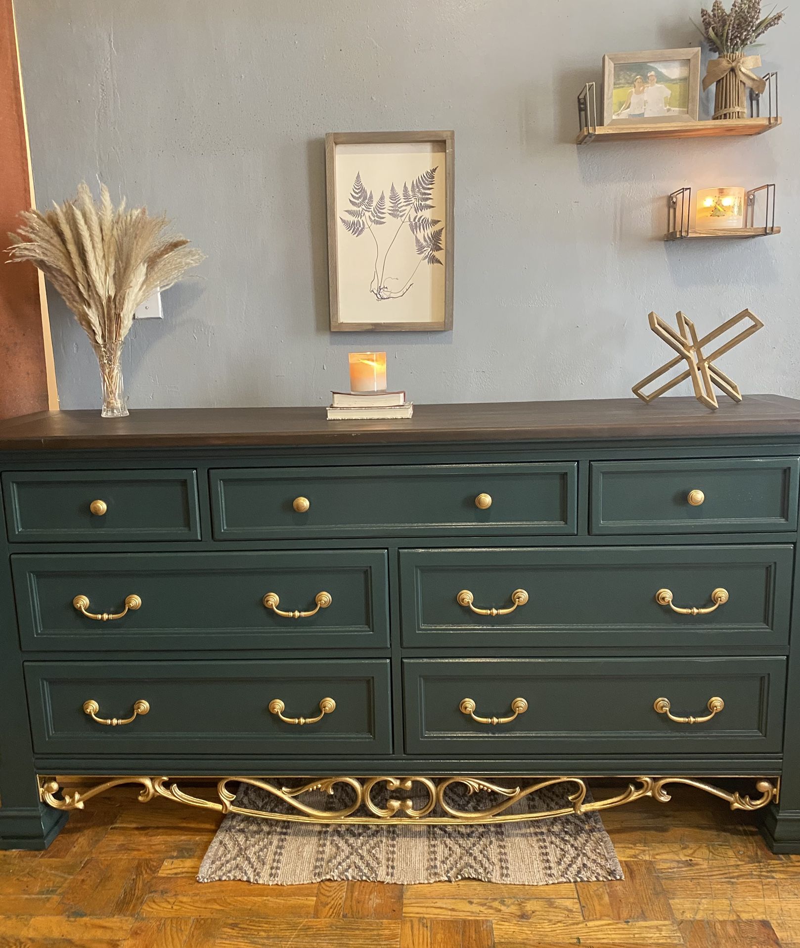 slim fit dress slacks Four Drawer Chest of Drawers in Dark Green – Belton & Bumble main image 1