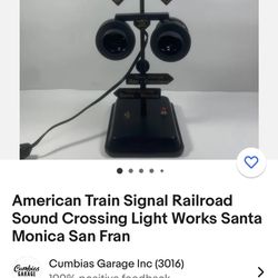 American Train Signal Railroad Crossing Light Lamp 