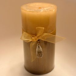 Pier 1 Imports Glitter Spice Scented Pillar Candle 3” x 6” 70 Hr Burn Retired