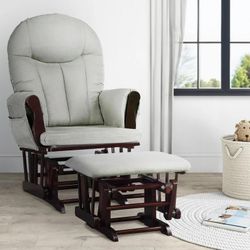 Baby Relax Huntington Glider Rocker, Gray and Espresso