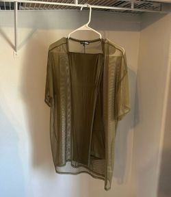 Green mesh shirt with matching leggings
