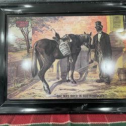 Vintage Tin Green River Whiskey Sign 