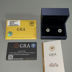 VVS1 Moissanite Round Pave Earrings