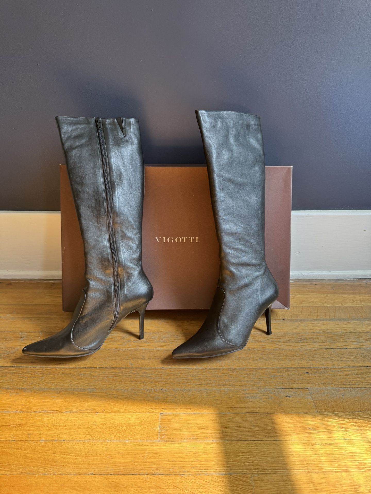 Vigotti Boots FOR SALE! Black Bota Nappa Size 9.5 M