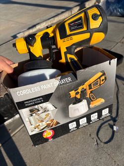 Paint sprayer no battery Used dewalt or similar