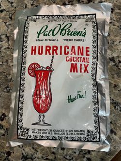 Pat O’Brien’s Hurricane Cocktail Mix – New & Sealed