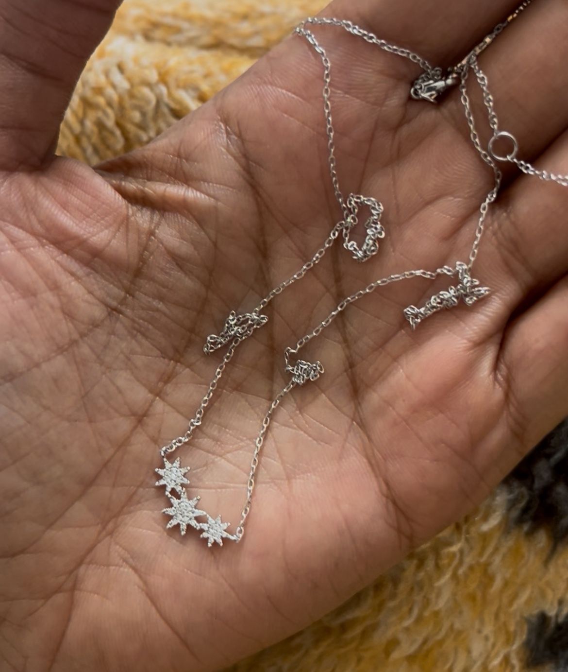 14k white gold necklace with diamond