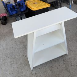 White Desk with glass