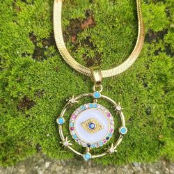 Evil Eye Necklace. Brand New.Pick Up In Pasadena