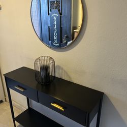 Williams Sonoma Entry Table & Mirror