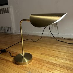 Mid Century Modern Gold Desk Light