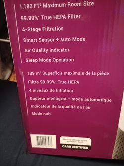 True HEPA Air Purifier 1182 Sq Ft