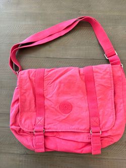 Kipling Bright Pink Nylon Messenger Shoulder Bag