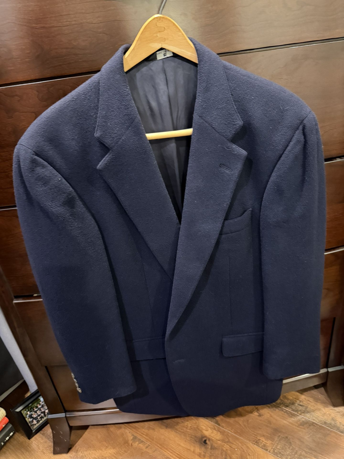 Men’s Cashmere Navy Blue Sport Jacket 42/44R