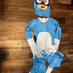 Youth Bluey Costume With Felt Mask
