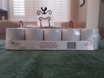 National Checking 1300 165' Length x 3" Width, 1 Ply Bond White Registroll (Tray of 10)