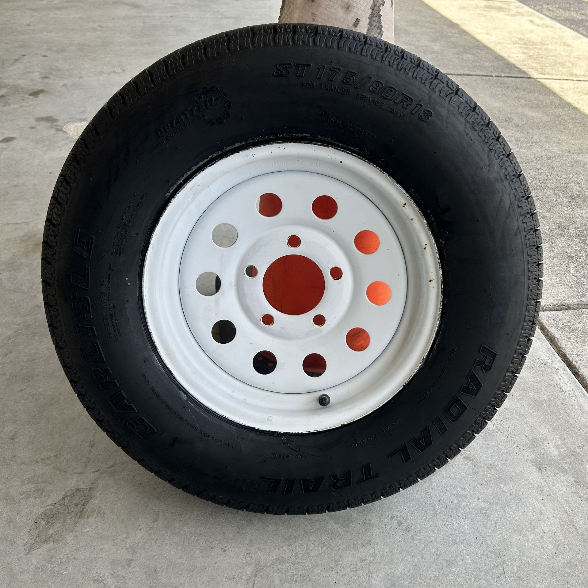 Used Trailer Tire With Wheel 175/80R13