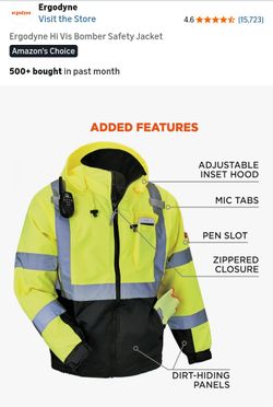 Ergodyne Higjh Visibility Bomber Safety Jacket.... NEW - SIZE 2XL