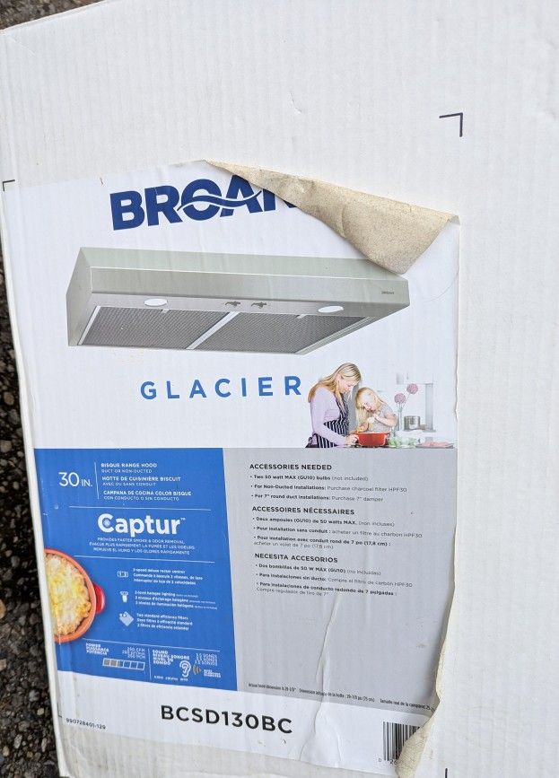 New Braun Over The Stove Vent Fan And Lights Bisque Color