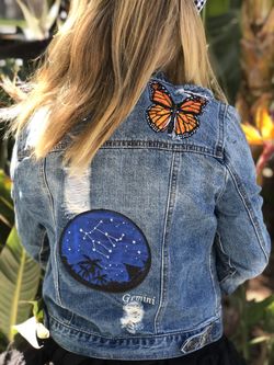 Jean jacket embroidery
