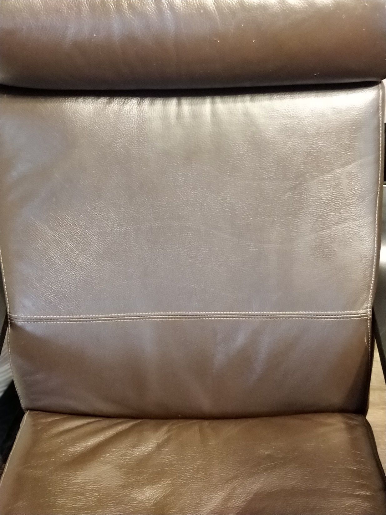 IKEA poang leather chair